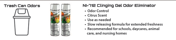 ni-712 gel odor eliminator - trash odors